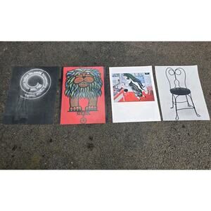 Rare 70s Posters Reinhold Visuals Lot Of 4 Art Lithograph